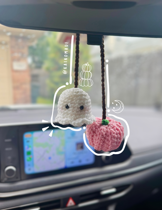 Pink ghost-kin car hanging