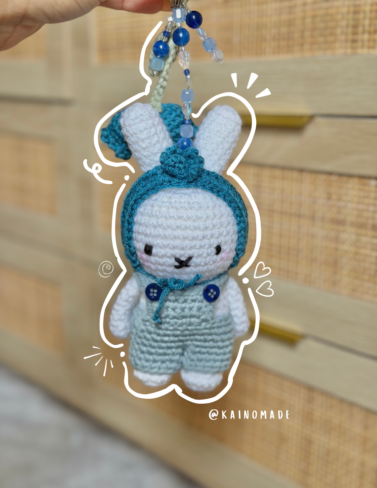Blueberry Miffy Keychain
