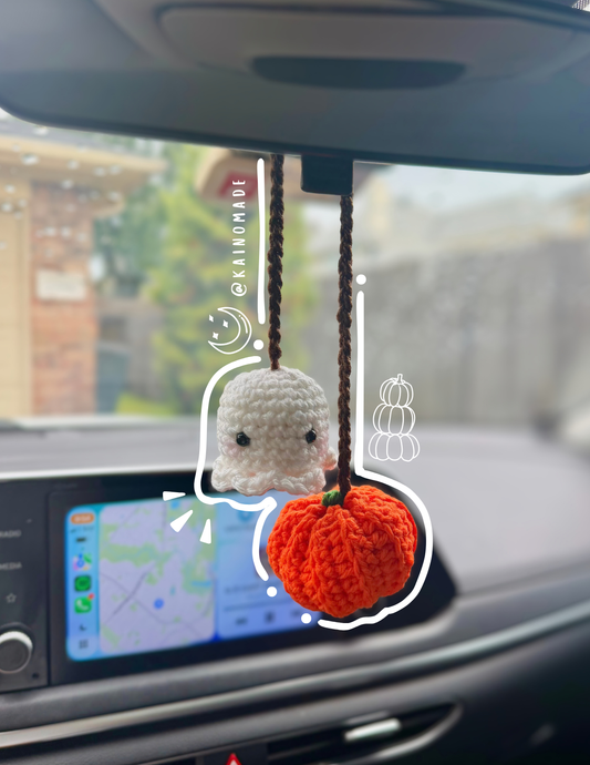 Orange ghost-kin car hanging