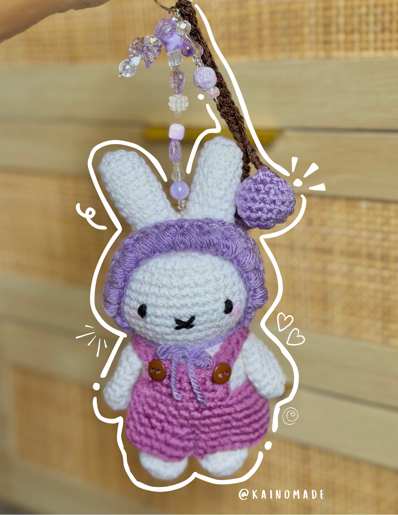 Grape Miffy Keychain