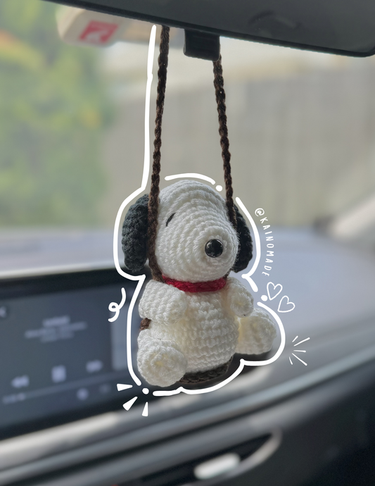 Seated Snoopy car hanging