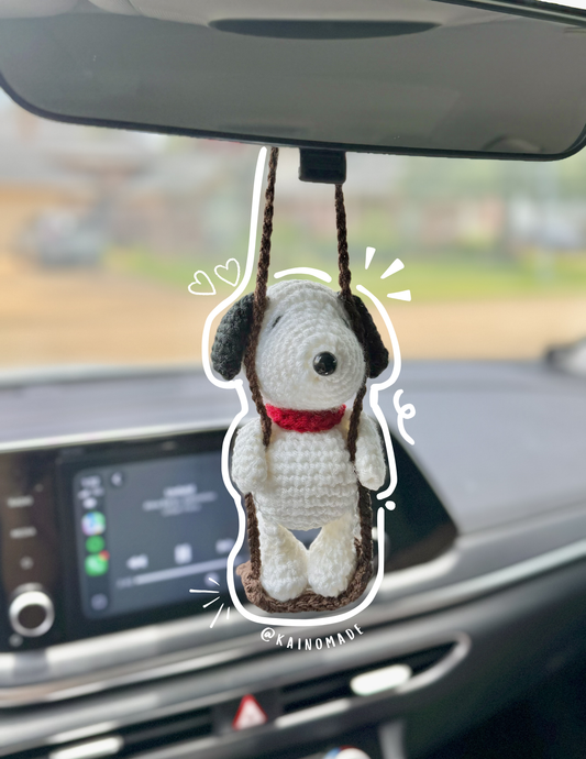 Standing Snoopy car hanging