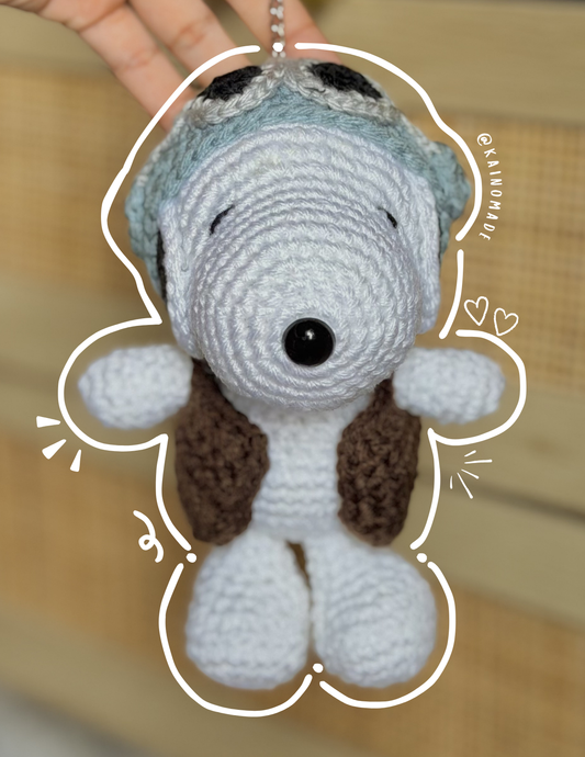 Pilot Snoopy keychain