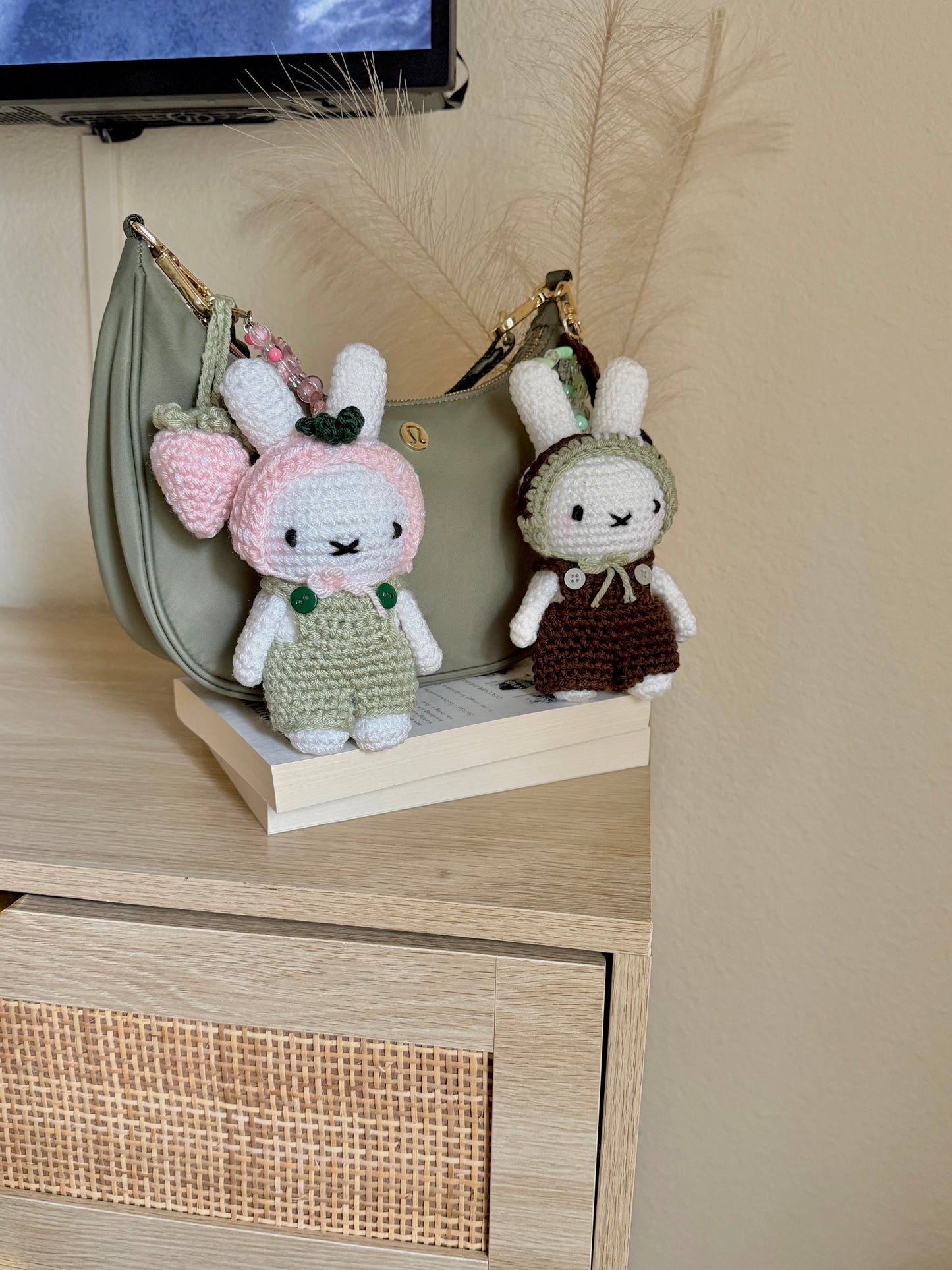 Strawberry Miffy Keychain