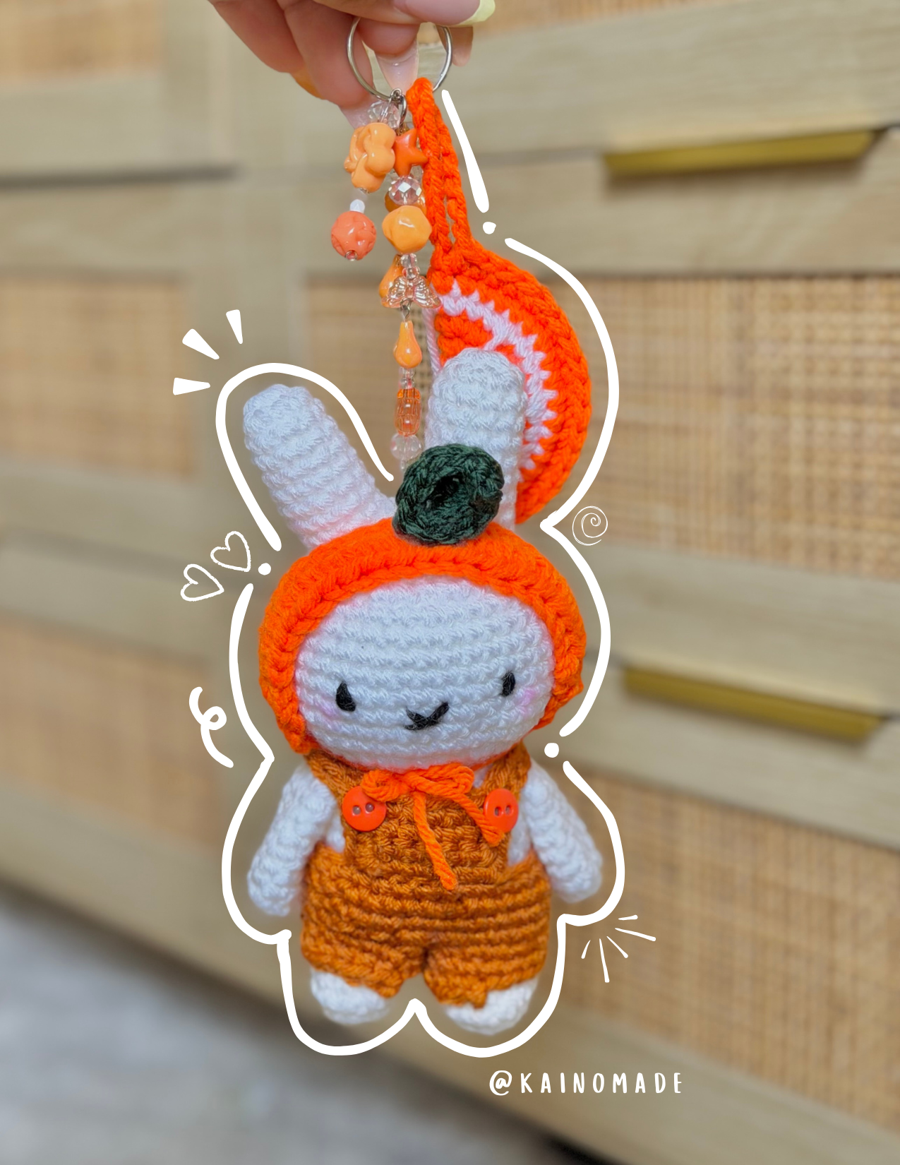 Orange Miffy Keychain