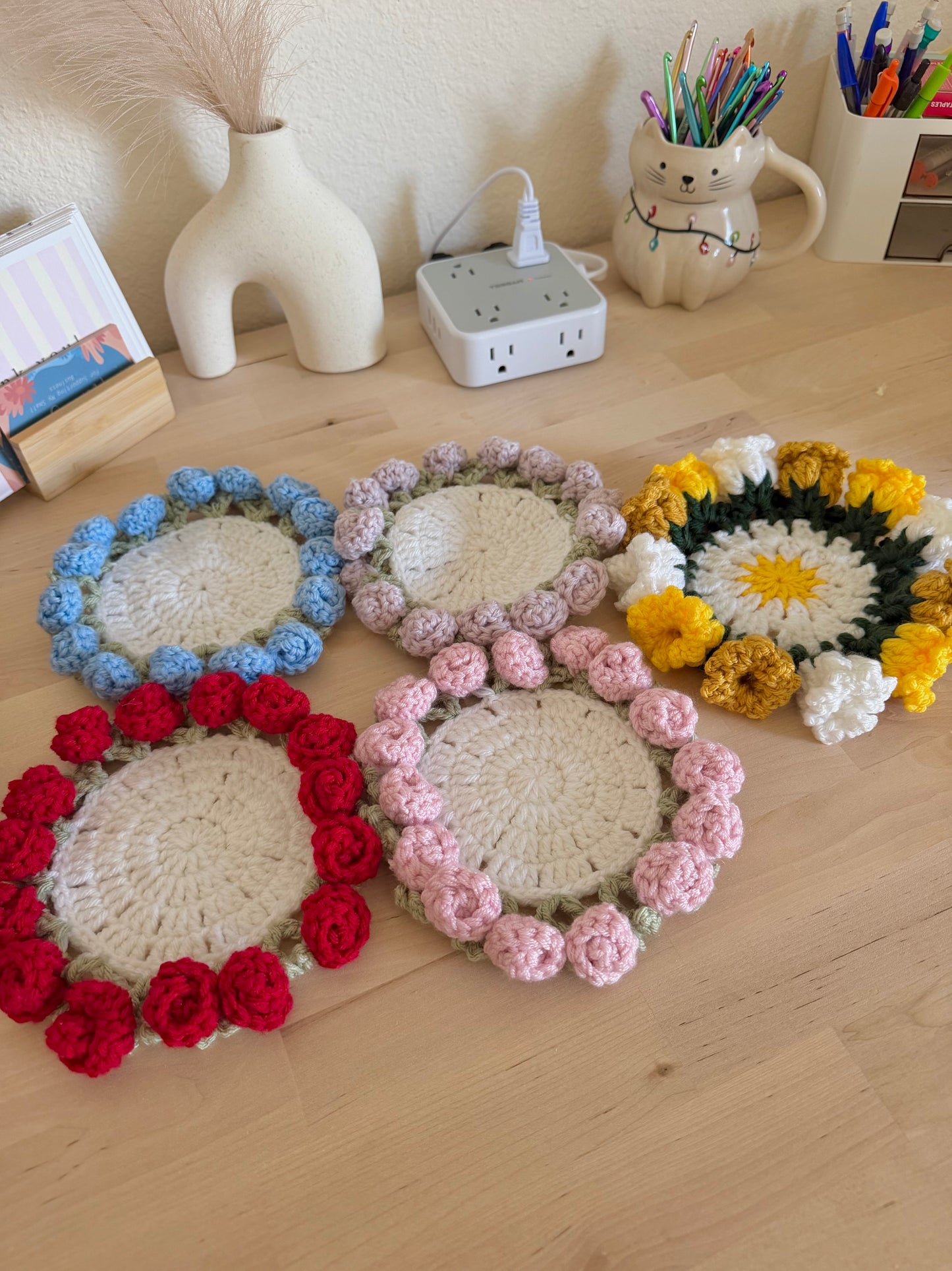 Rose Flower Coaster