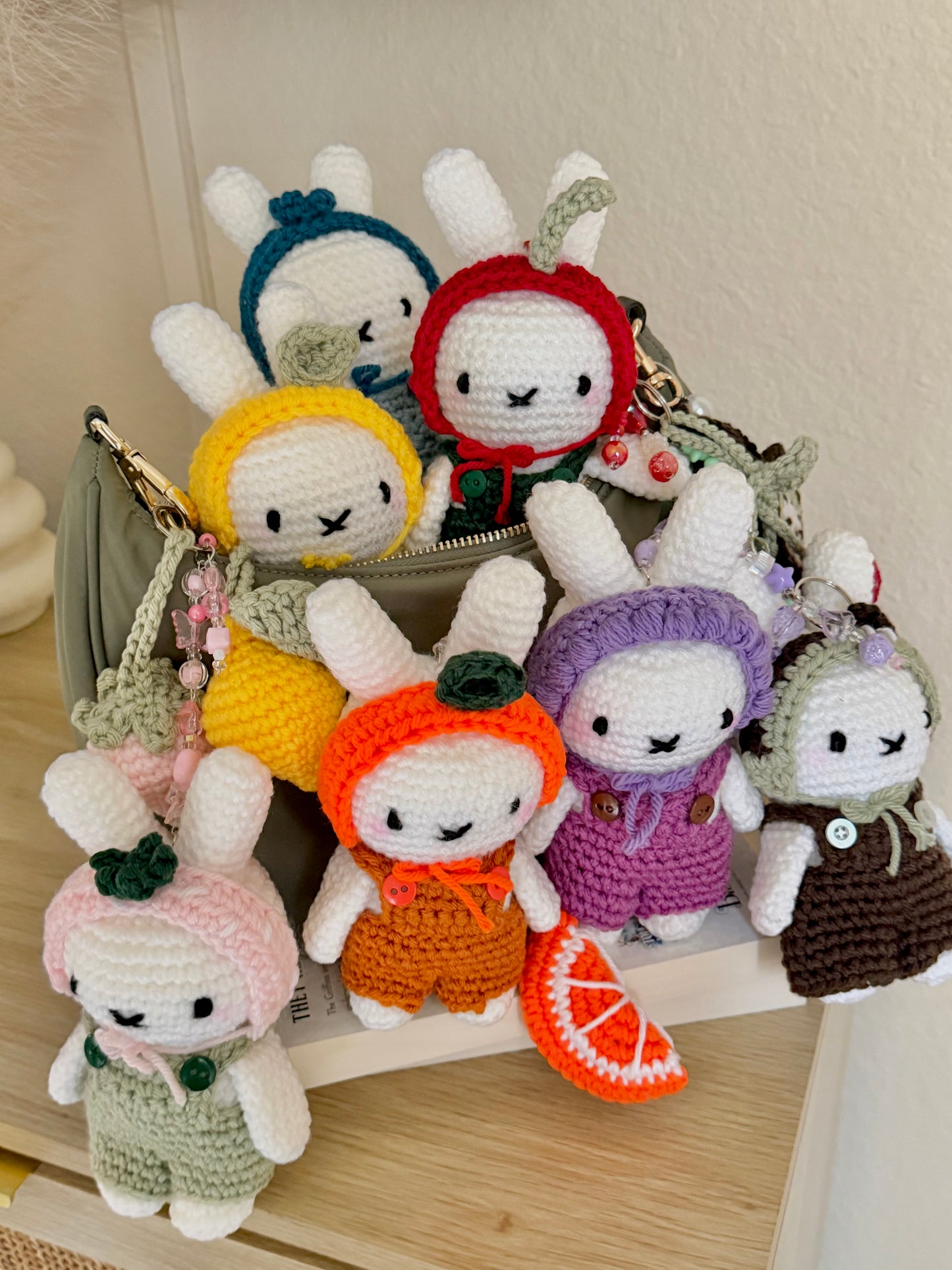 Orange Miffy Keychain